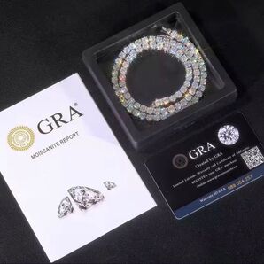 【人気急上昇】モアサナイト テニスチェーンネックレス|S925 × 証明書付 メンズ・レディース対応ユニセックス商品ラグジュアリー