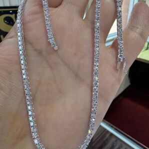 【本物志向が惚れ込む】12.5ctモアサナイト テニスチェーンネックレス S925 GRA鑑定書付き