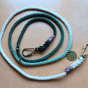 FOUND MY ANIMAL アジャスタブル・リード ハンズフリー ショルダーリード 斜めがけリード マリンロープ オリーブ M