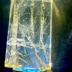 希少ブルーラダー入りシトリン ポイント エンジェルラダーパワーストーン サイズ高さ約6.7cm×横約3.2cm奥行き約2.2cm