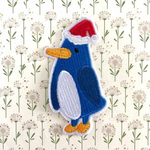 アイロンワッペン Xmasペンギン 2枚セット