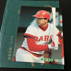 未開封開封品 カルビー85年 長島（広島）No.124 プロ野球カード レアブロック 美品の画像1