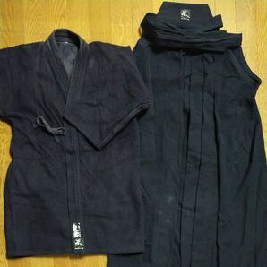 剣道着 剣道袴 2点セット 濃紺 剣道衣 武道 稽古着24