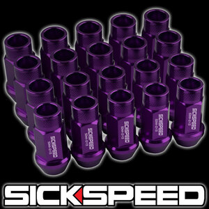 SICKSPEED パープル P1.25 50mm 20本 レーシングナット アルミ鍛造 紫 USDM JDM シックスピード スタンス ニッサン スバル スズキ