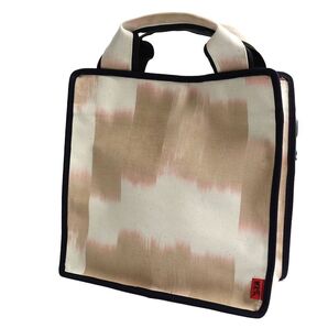 儀右ヱ門 ギエモン ぎえもん 久留米絣 トートバッグ ボックス ベージュ/白