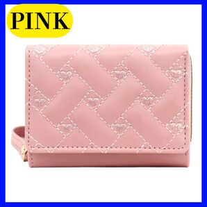 財布 女の子 キッズ 子ども 小銭入れ ミニ財布 大人かわいい 可愛い ピンク コンパクト 三つ折り財布 カード