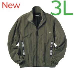 新品 ゼロステージ ウィンドジャケット3L カーキグリーン ウインドブレイカー 高撥水 ポケッタブル 裏メッシュ ワークマン