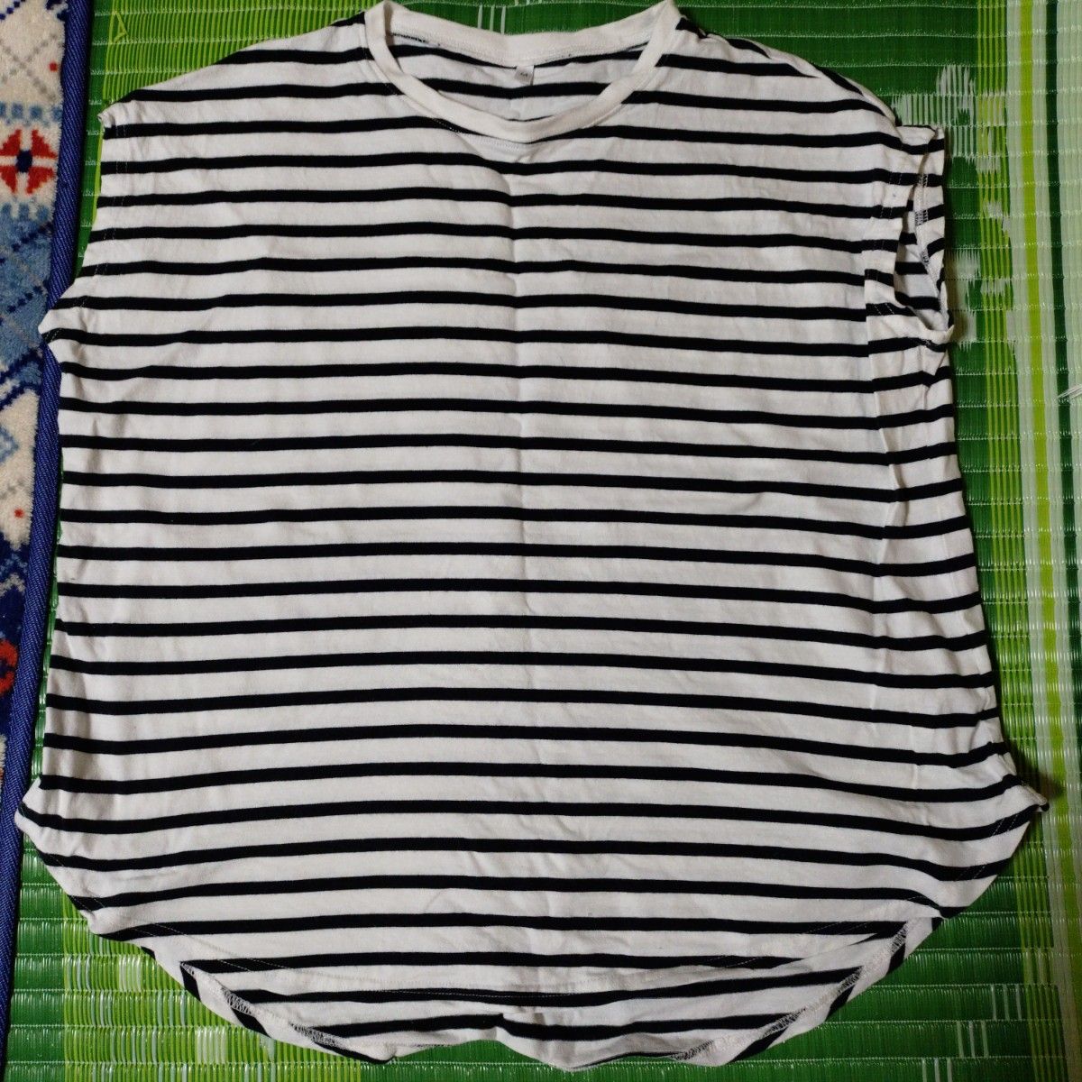 coca/コカ★黒白ロング丈ボーダーTシャツ/Mサイズ