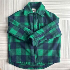 ZARA チェック柄フリースジャケット