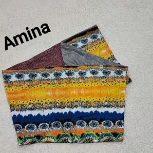 Amina アミナ チャイハネ エスニック柄 スヌード ネックウォーマー リバーシブル