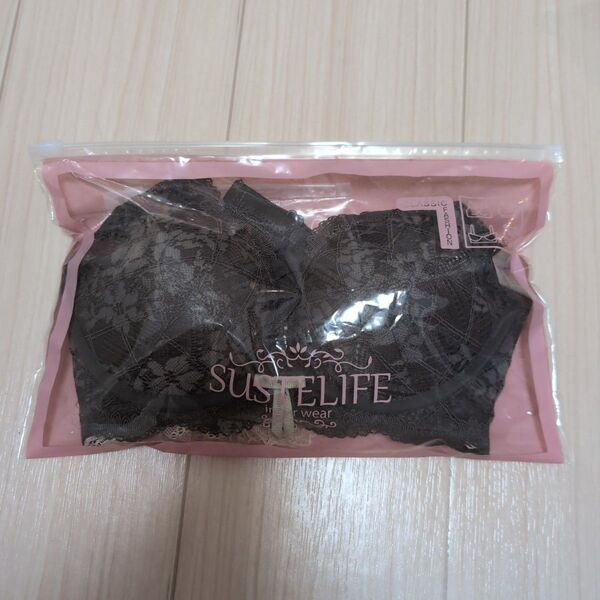 ブラジャー ショーツセット ナイトブラ カーキ ノンワイヤー セット 育乳 谷間 盛れる 補正ブラ 脇肉 脇高