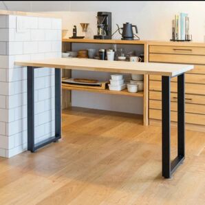 テーブル 脚 パーツ アイアンレッグ 2本セット 鉄 スチール テーブル 黒 ブラック