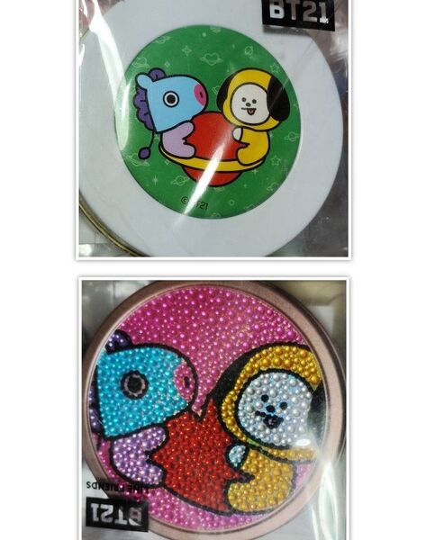 BTS JIMIN J-HOPE BT21 CHIMMY MANG チミー ジミン キラキラ缶 缶のみ 2個セット