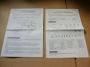 トヨタ　純正　ディタッチャブルトップ 取扱要領書　取付要領書　英語版 