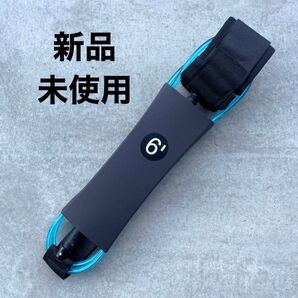 新品 サーフィン リーシュコード ブルー 黒 ショートボード ミッドレングス 青 ファンボード