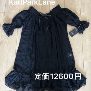 カールパークレーン レース シースルー シアーチュニック 黒 M