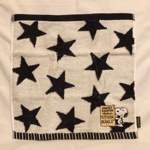 スヌーピー☆星柄 ウォッシュタオル☆モノトーン