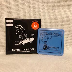 スヌーピーミュージアム☆コミック缶バッジ☆シュローダー☆SNOOPY