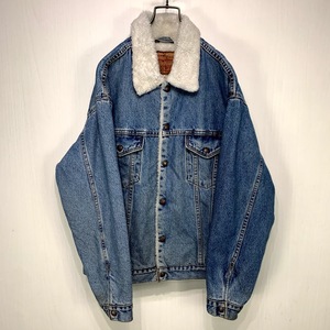 USA製 90s Levi's デニム ボア ジャケット Mサイズ 70609 リーバイス 90年代 アメリカ アメカジ メンズ 古着 ヴィンテージ スナップボタン