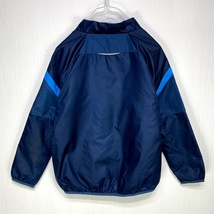 adidas climaproof ナイロン プルオーバー 120サイズ ネイビー 紺 ハーフジップ アディダス キッズ パフォーマンスロゴ 3本ライン_画像7