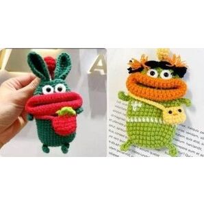 macaroni edge 毛糸のマスコット キーケース 2個セット