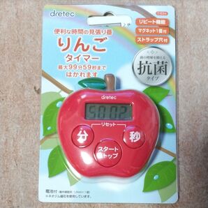 dretec りんごタイマー T-534 抗菌タイプ マグネット付 未使用