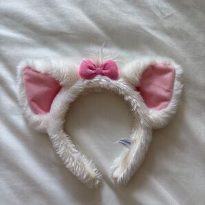 ディズニー マリーちゃん ファンキャップ カチューシャ ホワイト ピンク