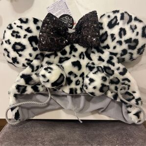 ディズニー ヒョウ柄 レオパード ホワイト 白 グレー ファンキャップ