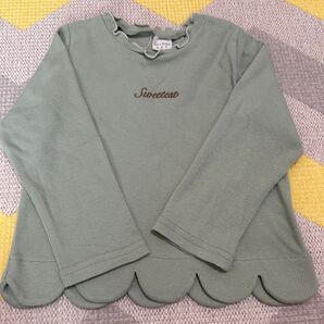 BELLWINK ミントグリーン 長袖カットソー 100cm 長袖Tシャツ トップス