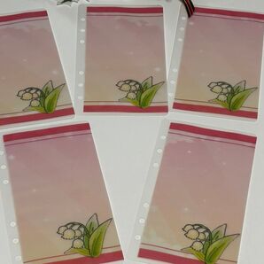 A6バインダ― リフィル 5枚セット すずらん 予定 貯金