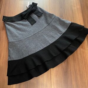 TO BE CHIC バイカラースカート ウエストリボン付き サイズ38