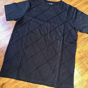 nano universe ナノユニバース Tシャツ ブラック キルティングデザイン S