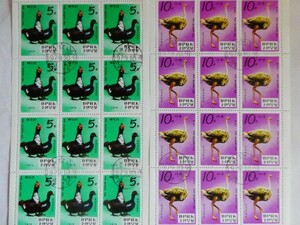 (画像6枚)大特価！北朝鮮『鳥類』9大シートセット 金日成 金正日 金正恩