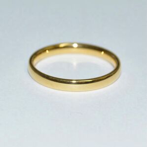 6号 サージカル ステンレスリング 甲丸 指輪 316L ゴールドカラー