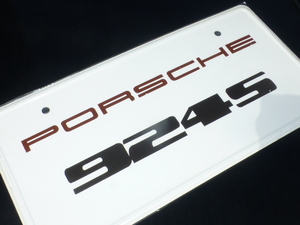 貴重！当時物！ポルシェ ディーラー 正規品！PORSCHE 924S 化粧プレート 展示プレート ナンバープレート 希少 激レア ビンテージ 944 