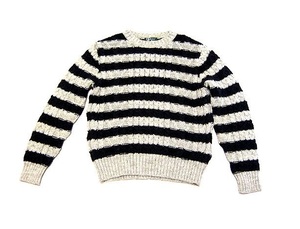  Англия производства Dulyn Knitwear × Nano Universe te. Lynn вязаный одежда окантовка рисунок. вязаный свитер специальный заказ сотрудничество желтохвост салфетка шерсть 