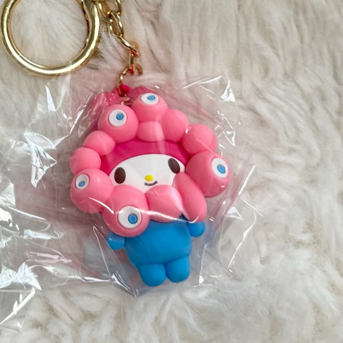 マイメロディ マスコットホルダー（白いちごのティータイム