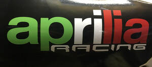 送料無料 Aprilia Racing Italian Sticker Decal ステッカー シール デカール バイク 2枚セット 200mm x 58mm