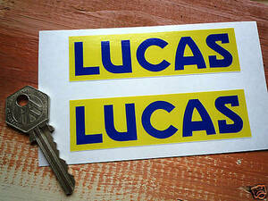 送料無料 LUCAS Decal Sticker ルーカス ステッカー シール デカール バイク 2枚セット 100mm x 27mm