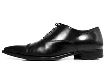 即決★イタリア製 ISETAN MEN'S ANDREA VENTURA★25.5cm レザービジネスシューズ 伊勢丹 アンドレアヴェンチューラ メンズ 黒 本革 本皮_画像3