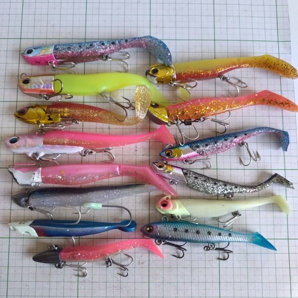 ワーム ジグヘッド ソフトルアー 大量セット ダイワ デュオ ブルーブルー 浜王 ハウル マルジン バディワークス コアマン 釣具