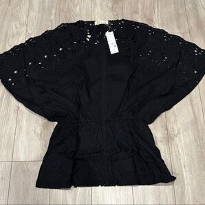 still ann スティルアン レース刺繍ブラウス ブラック Fサイズ 新品 未使用