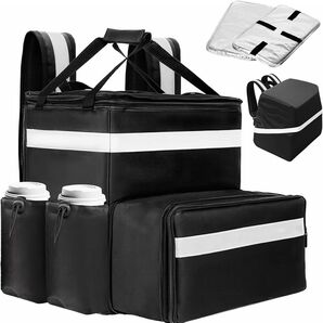 HAIKUSOUBI デリバリーバッグ 「専用防水カバー付き」 「拡張機能付き大容量48L」