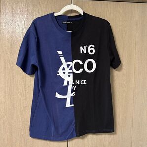 GLAMB by glamb 似 Tシャツ 半袖 バイカラー ロゴプリント M