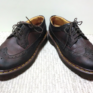 ♪英国製 Made in England Dr.Martens Wing Tip Shoes 4holes Oiled Leather ドクターマーチン ウィングチップシューズ 4穴 オイルレザーの画像5