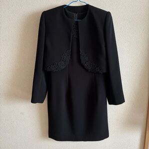 ブラックフォーマル ワンピース 礼服 冠婚葬祭 喪服 アンサンブル 7号