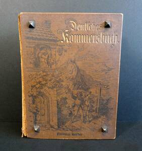 元町画廊　輸入古書　楽譜　ドイツ語　ドイツ学生歌　約百年前　Deutsche Kommersbuch　真鍮鋲付　貴重本
