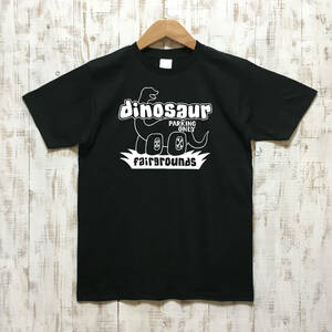 ■ DINOSAUR Tシャツ■Mサイズ（ブラックxホワイト）FORD CADILLAC LINCOLN DODGE MOPAR