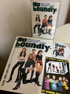 MAX LIVE CONTACT2000~No boundly~ concert goods 4 kind set Live video pamphlet telephone card sticker 