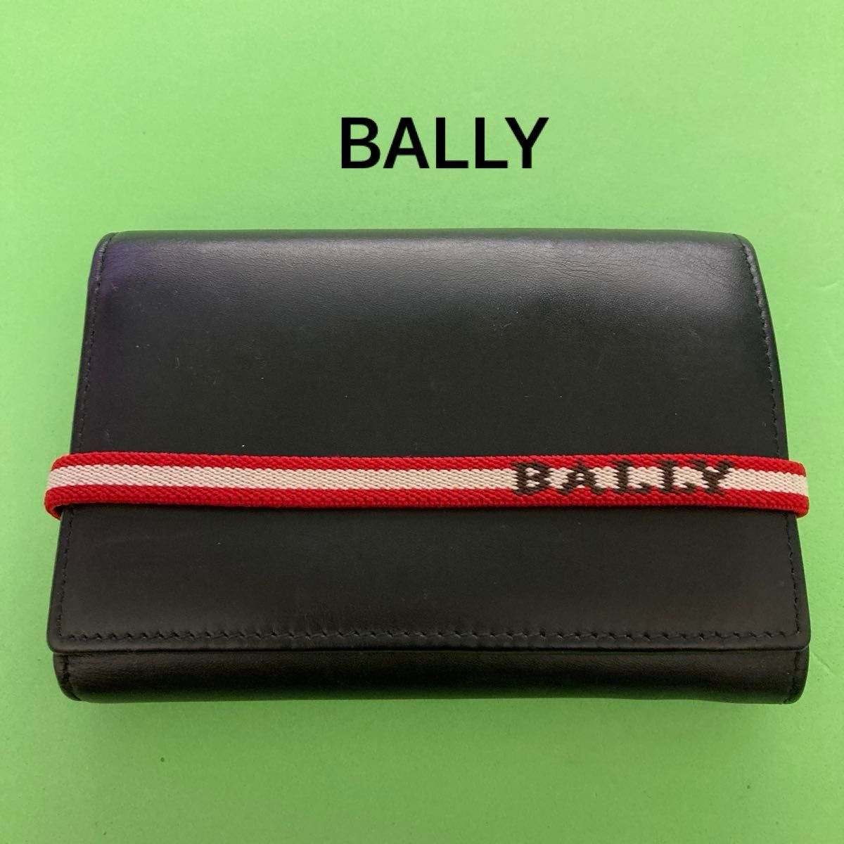 BALLY バリー レザー ウォレット　メンズ　三つ折り財布　多機能　パスケース　小銭入れ　札入れ